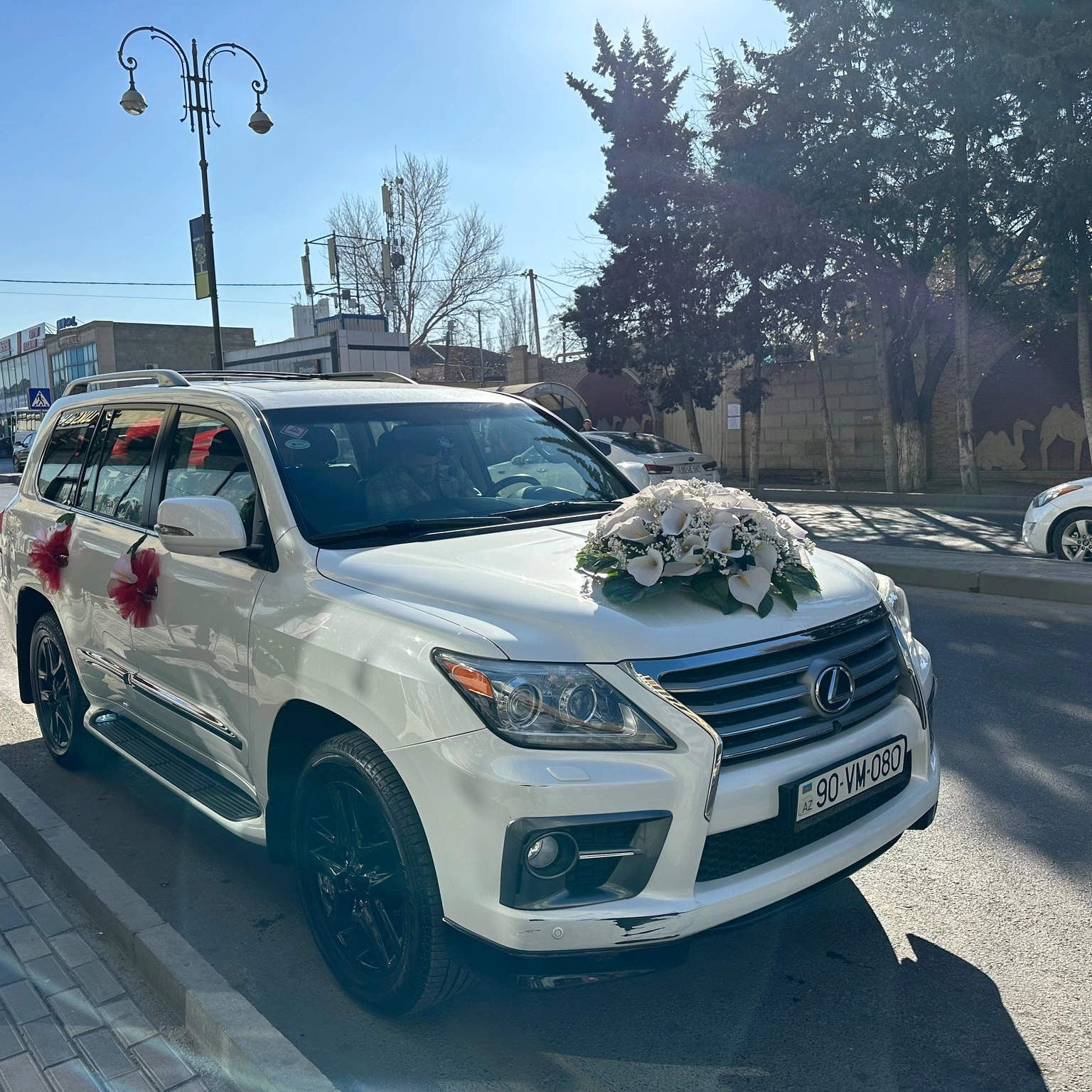 Maşın bəzəyi süni güllərlə kirayəsi