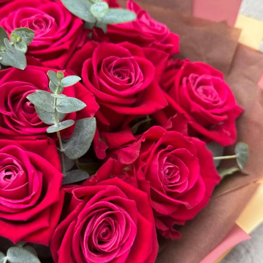 Qızılgül buketi 15 ədəd