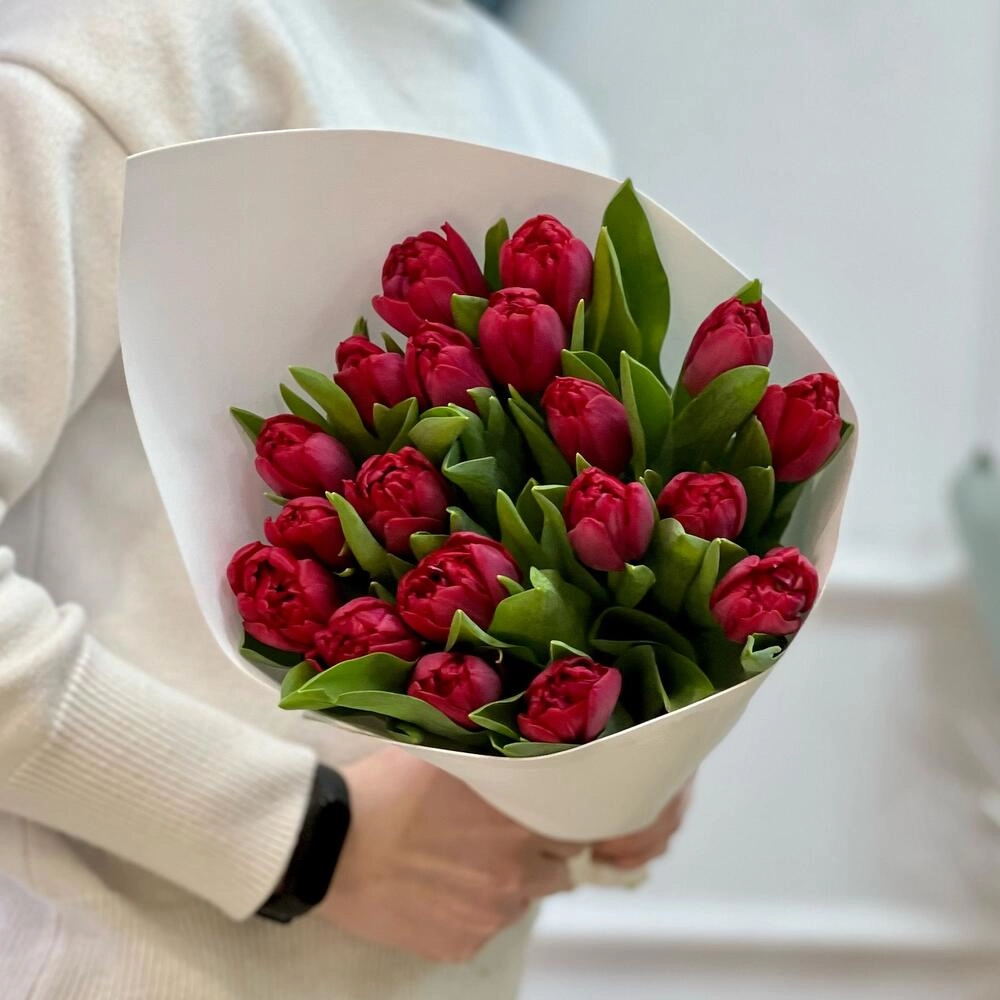 Qırmızı tulpan buketi