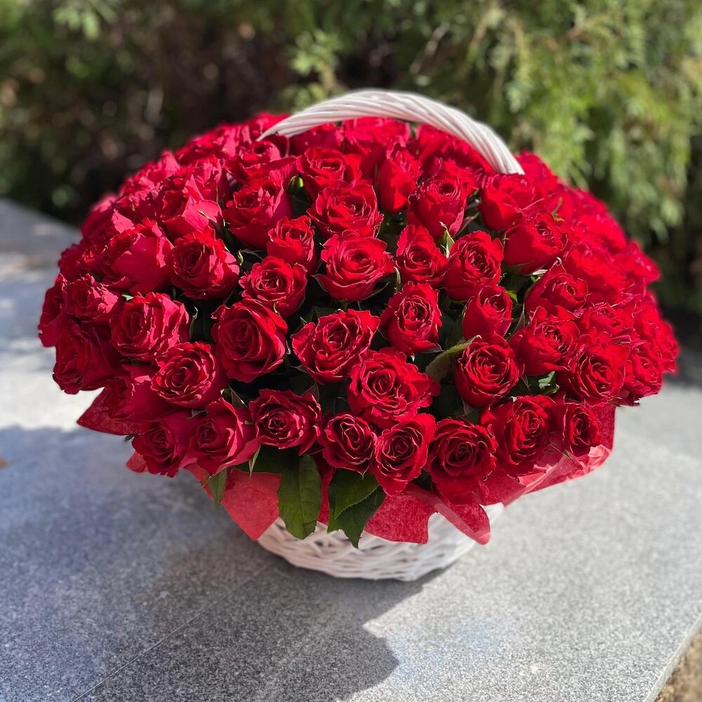 101 qızılgül səbəti