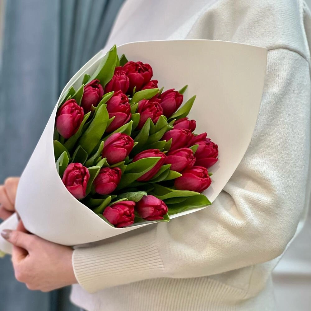 Qırmızı tulpan buketi
