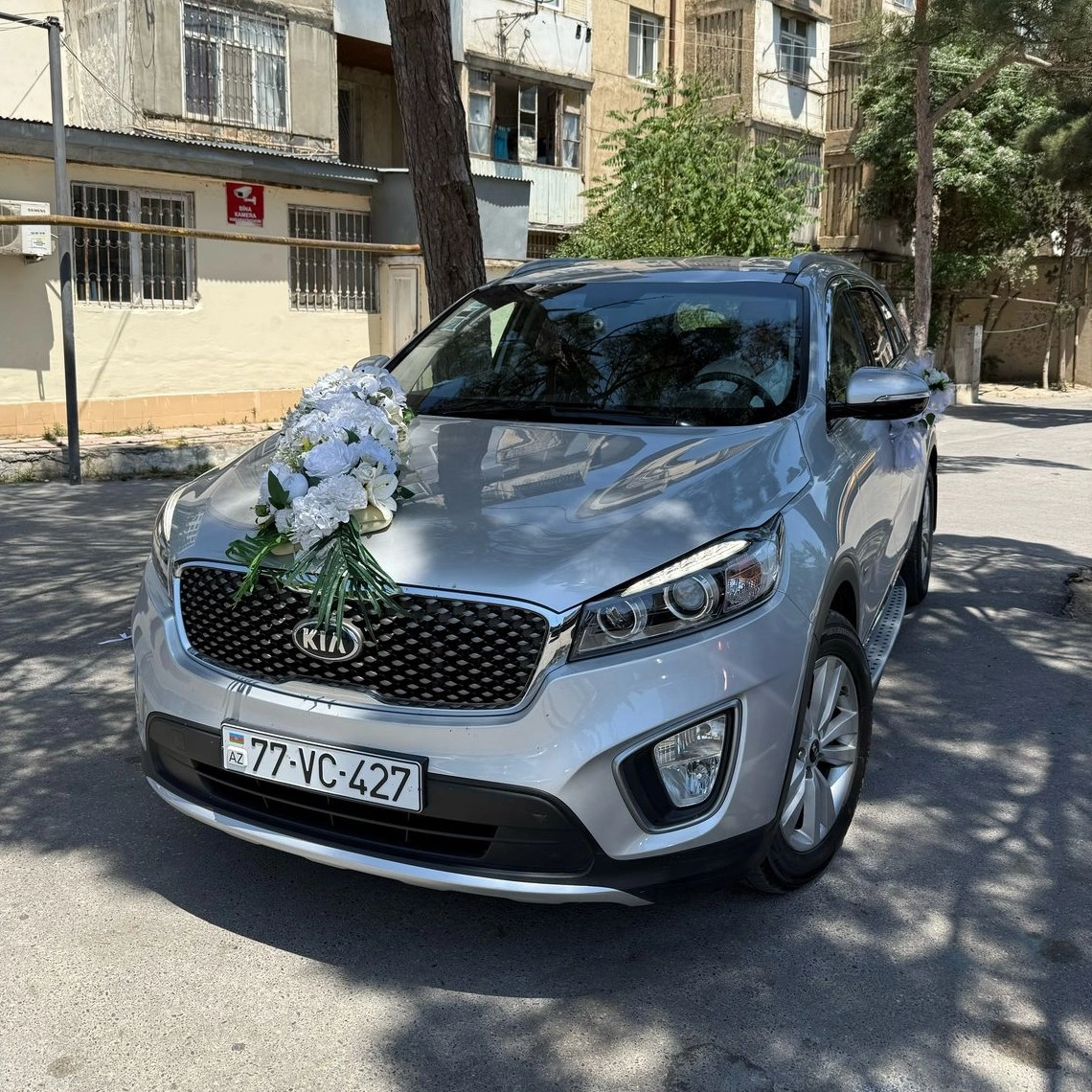 Bəy gəlin maşın bəzəmə