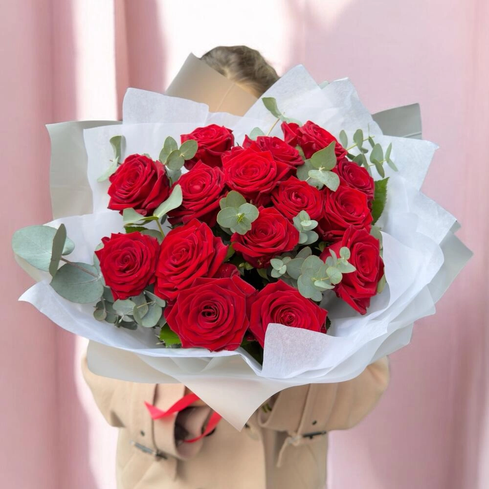 Qırmızı roza gul buketi