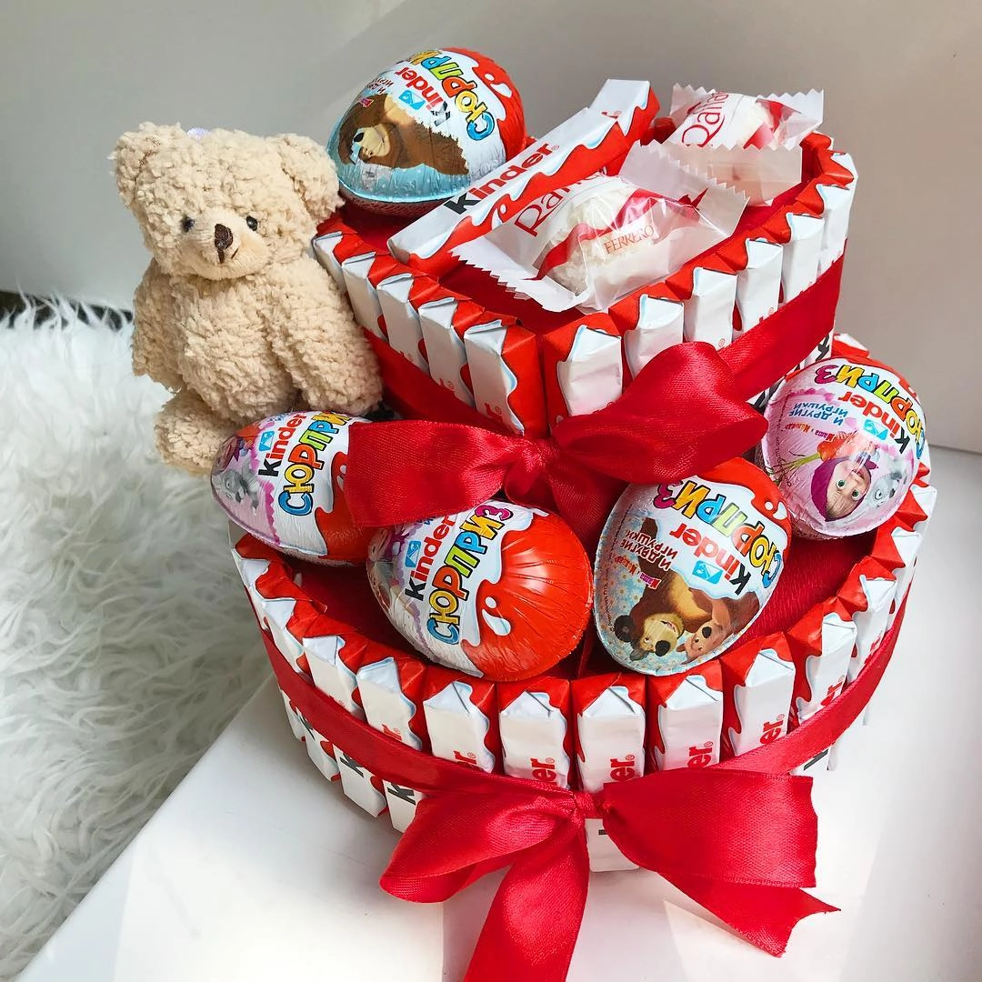 Kinder tortları Şokoladla