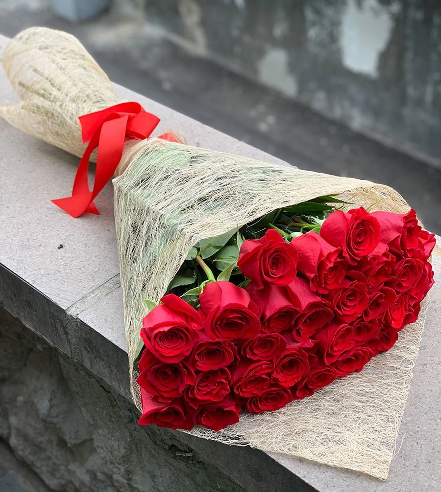 Qızılgül buketi 29 ədəd
