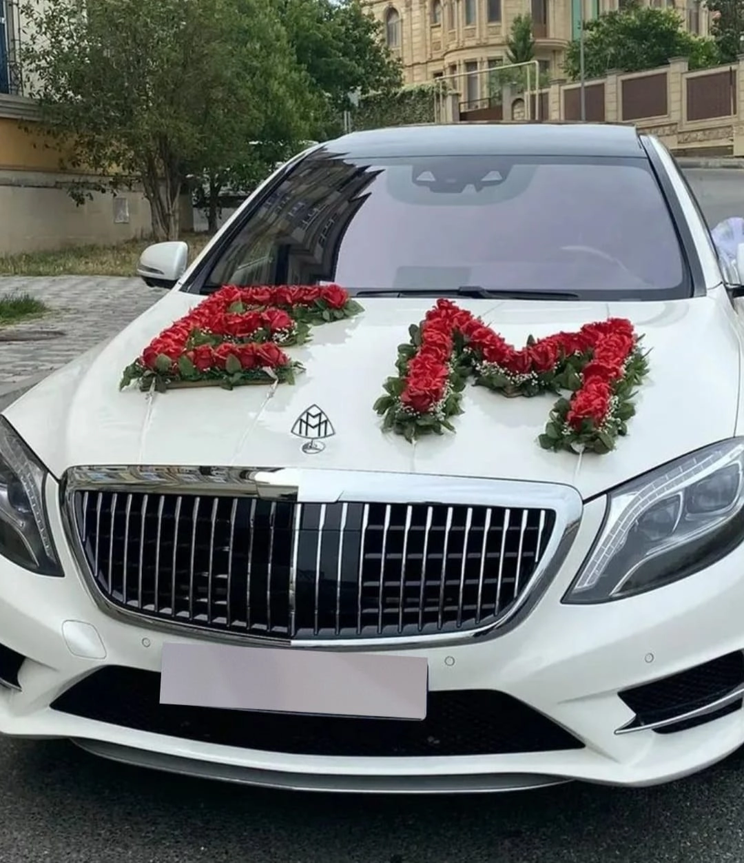Toy maşını baş hərflər Maşın bəzəmə