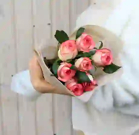 7 ədəd çəhrayı roza buketi