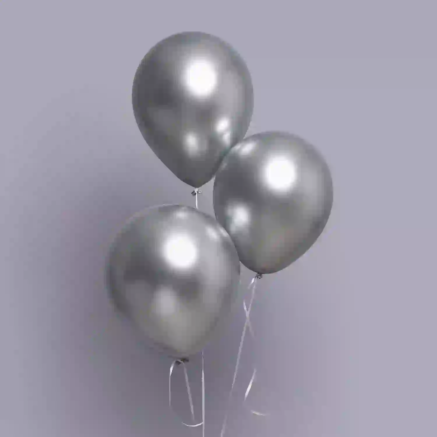 Helium şarlar xrom gümüşü 3 ədəd
