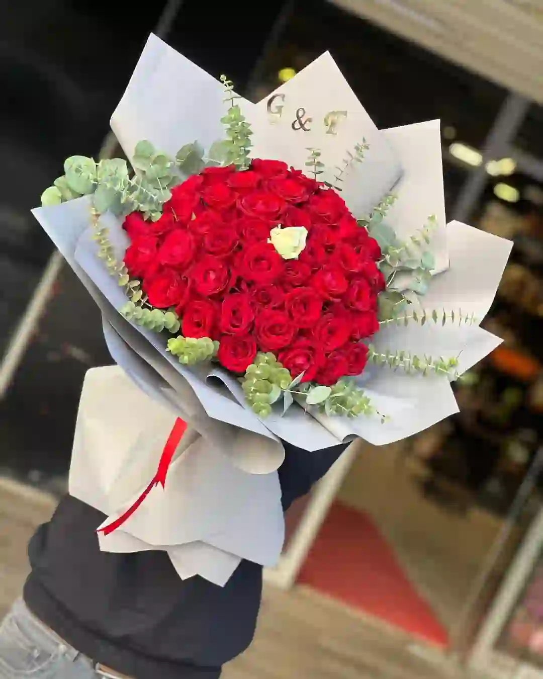 Qırmızı roza 41 ədəd