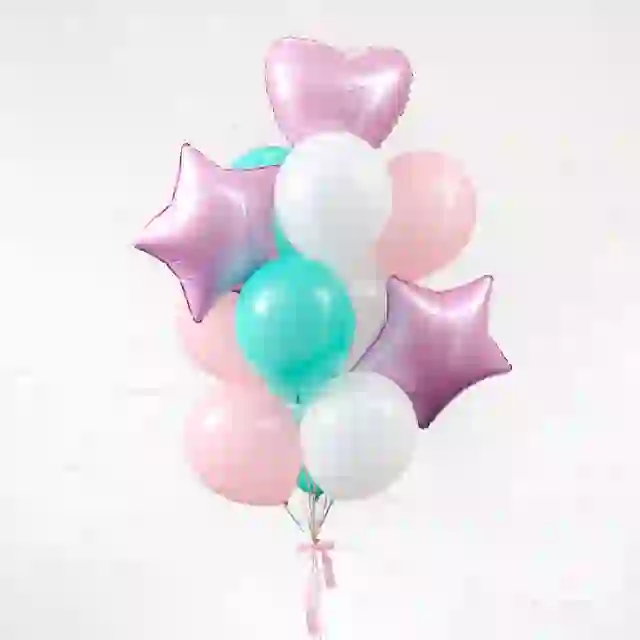 Helium şarlar rəngbərəng