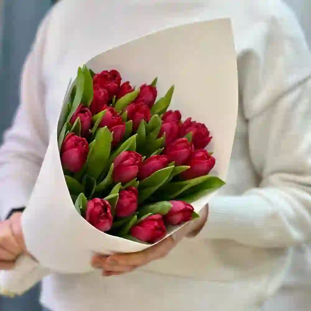 Qırmızı tulpan buketi