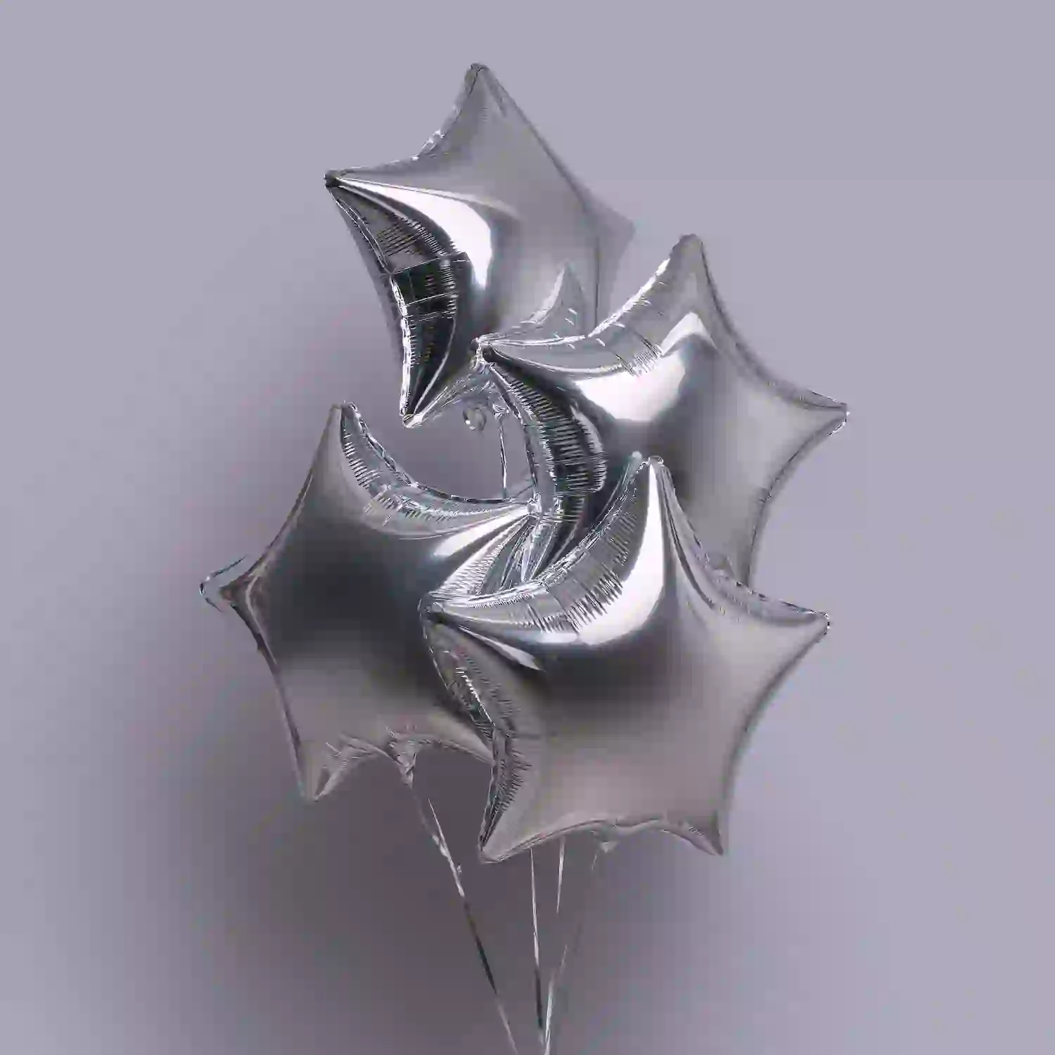 Helium şarlar gümüşü ulduz 5 ədəd