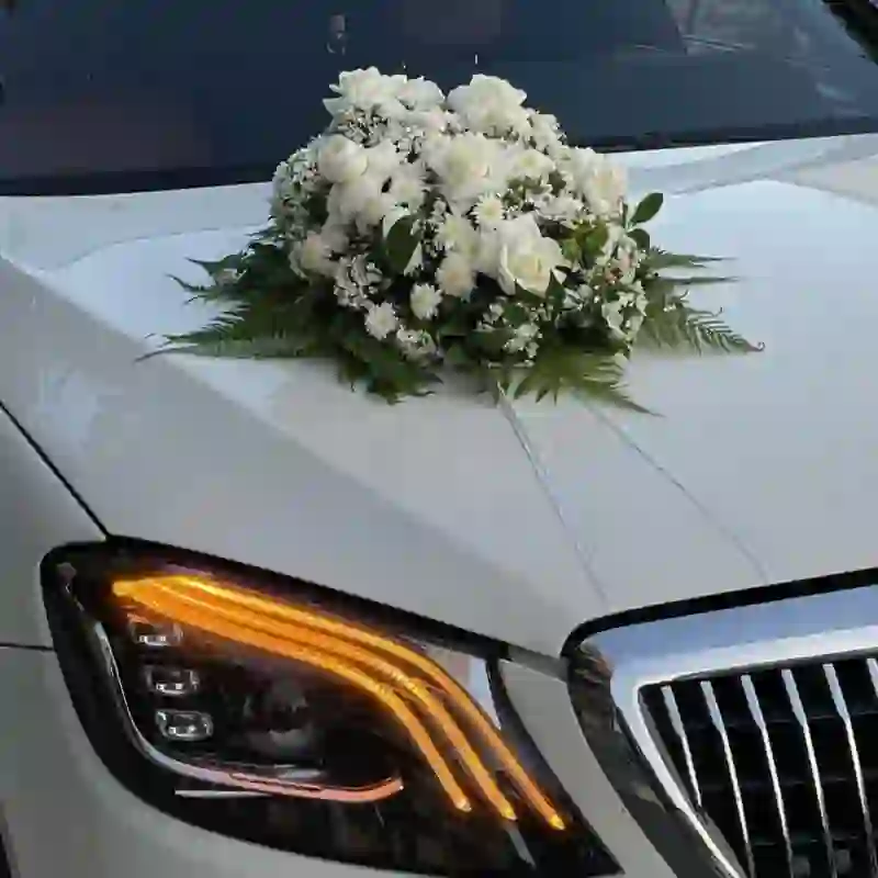 Maşın bəzəyi ağ tonlarda