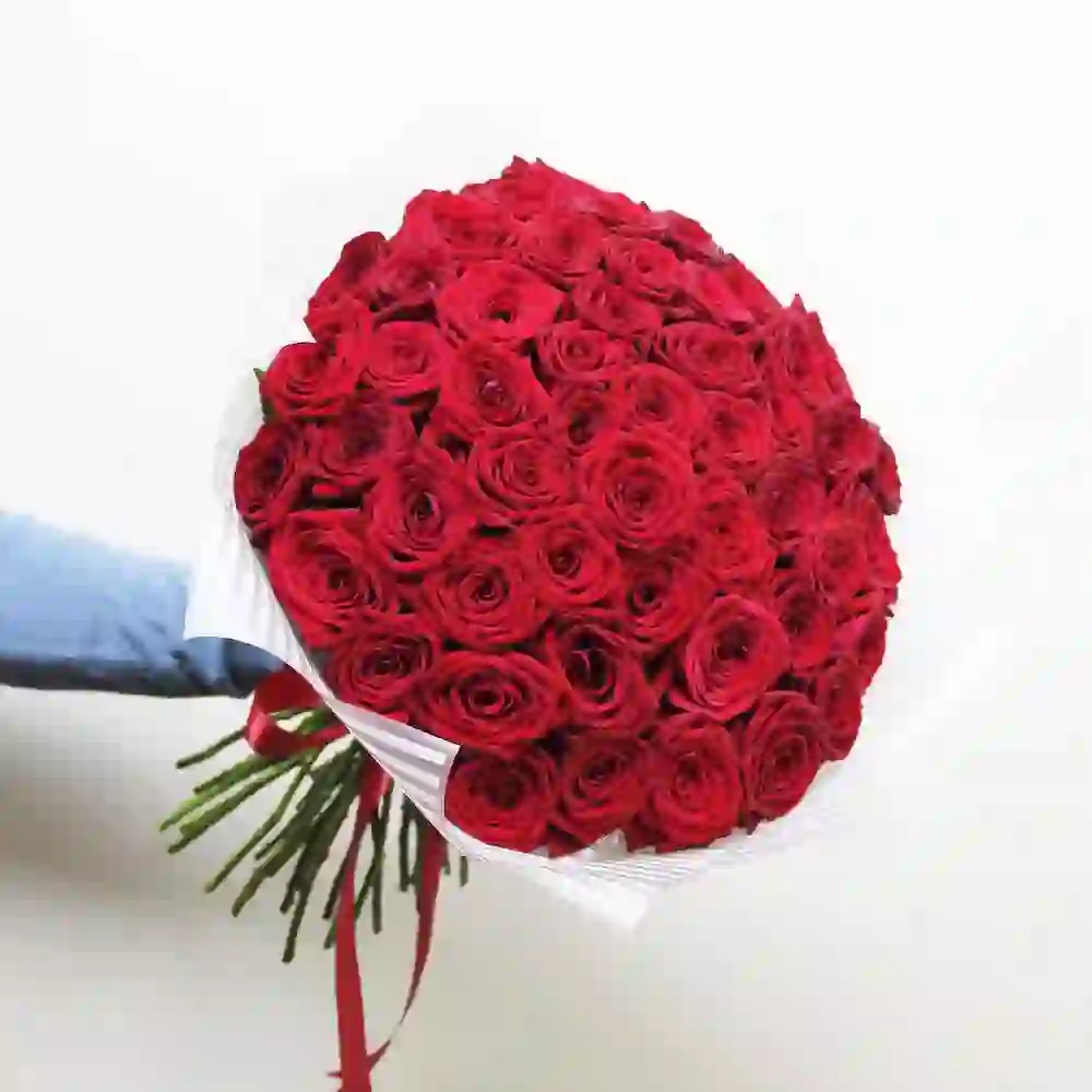 51 qırmızı roza buketi