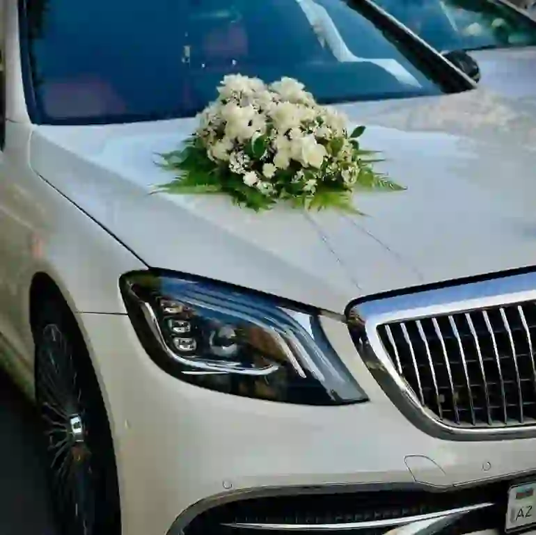Maşın bəzəyi ağ tonlarda