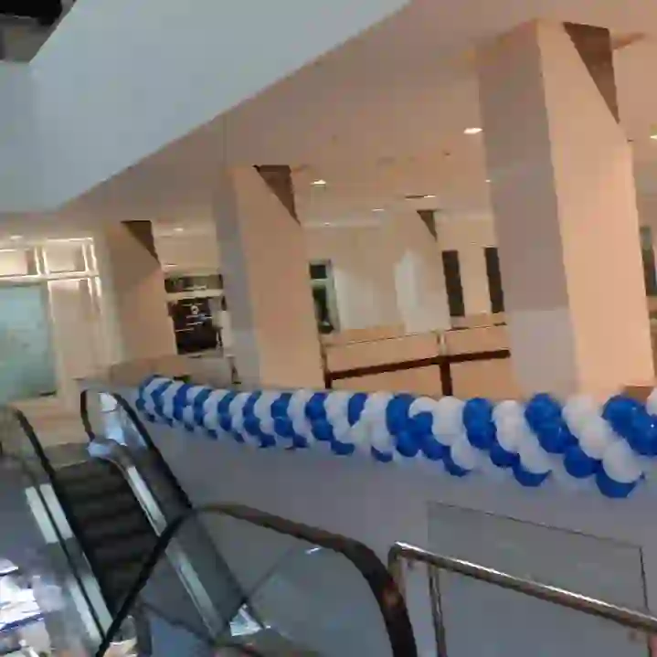 Mağaza açılışı şarlar və bayraqlarla